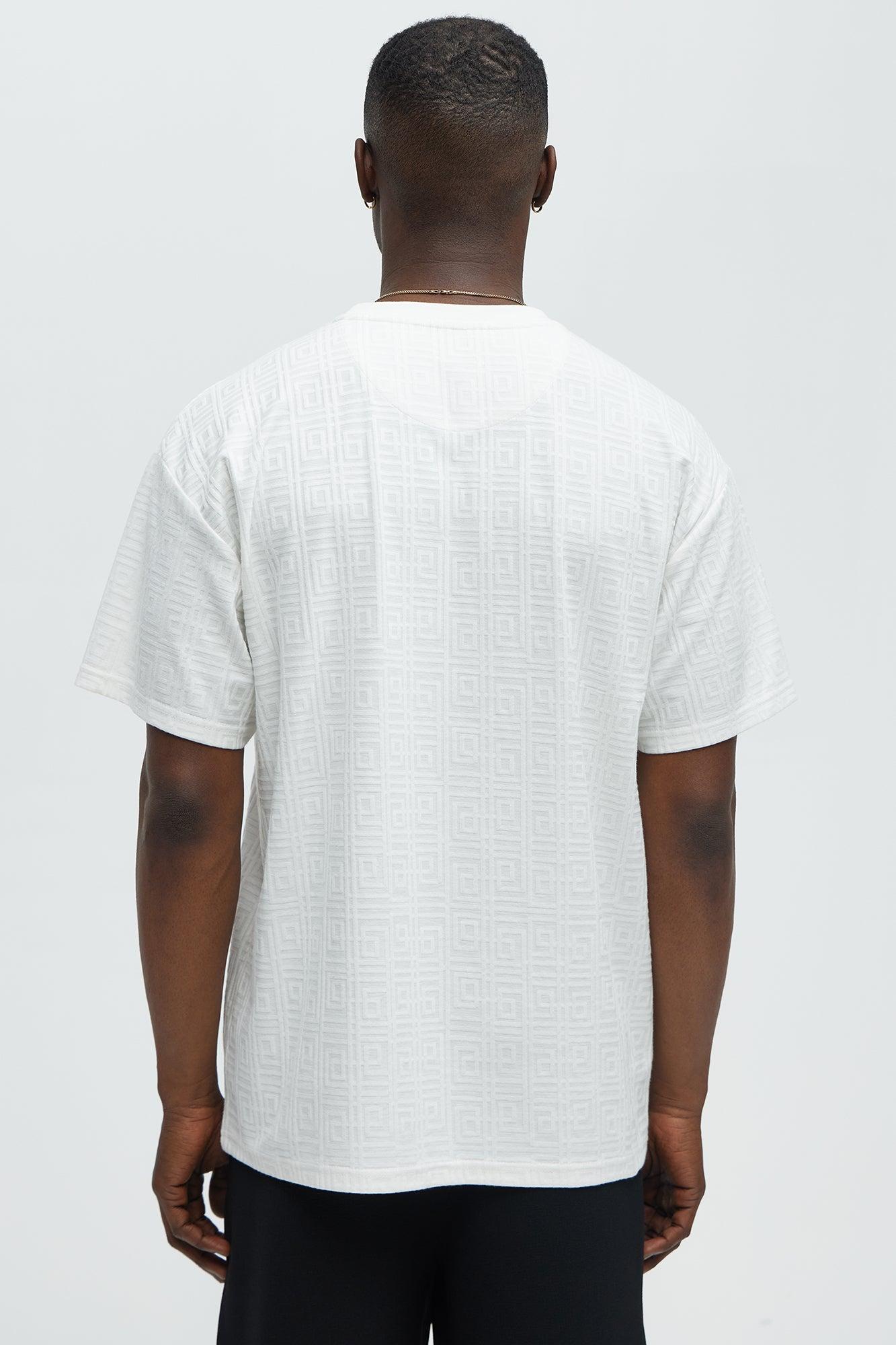 Square Textured Short Sleeve Tee - Off White Product Image