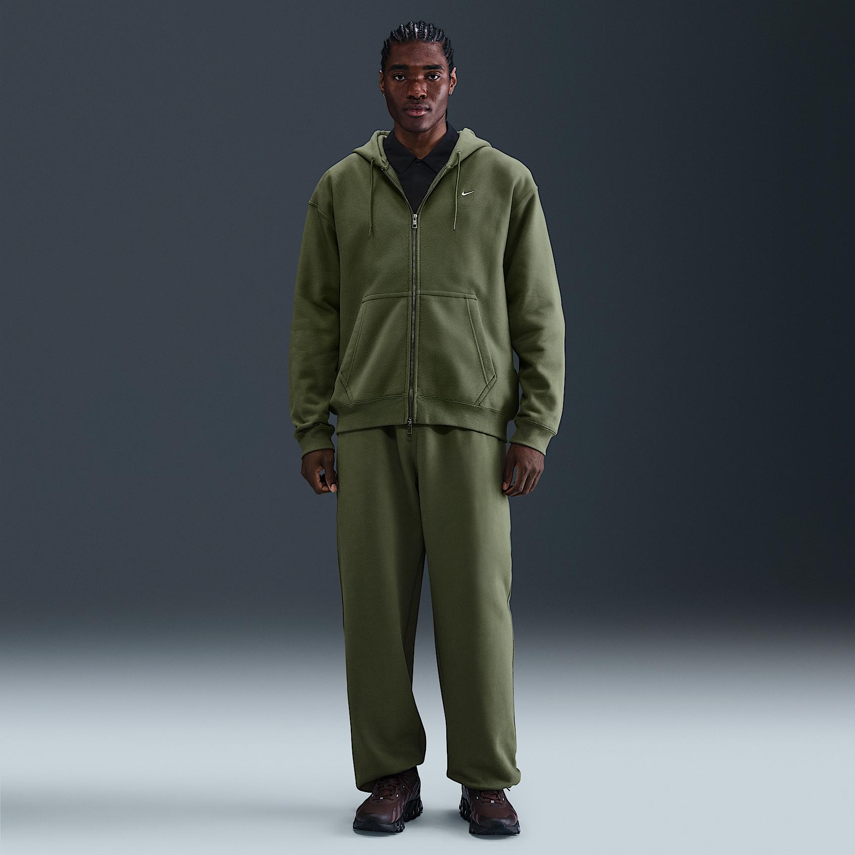 Nike Mens Solo Swoosh Full-Zip Fleece Hoodie | HV1084-222 Product Image