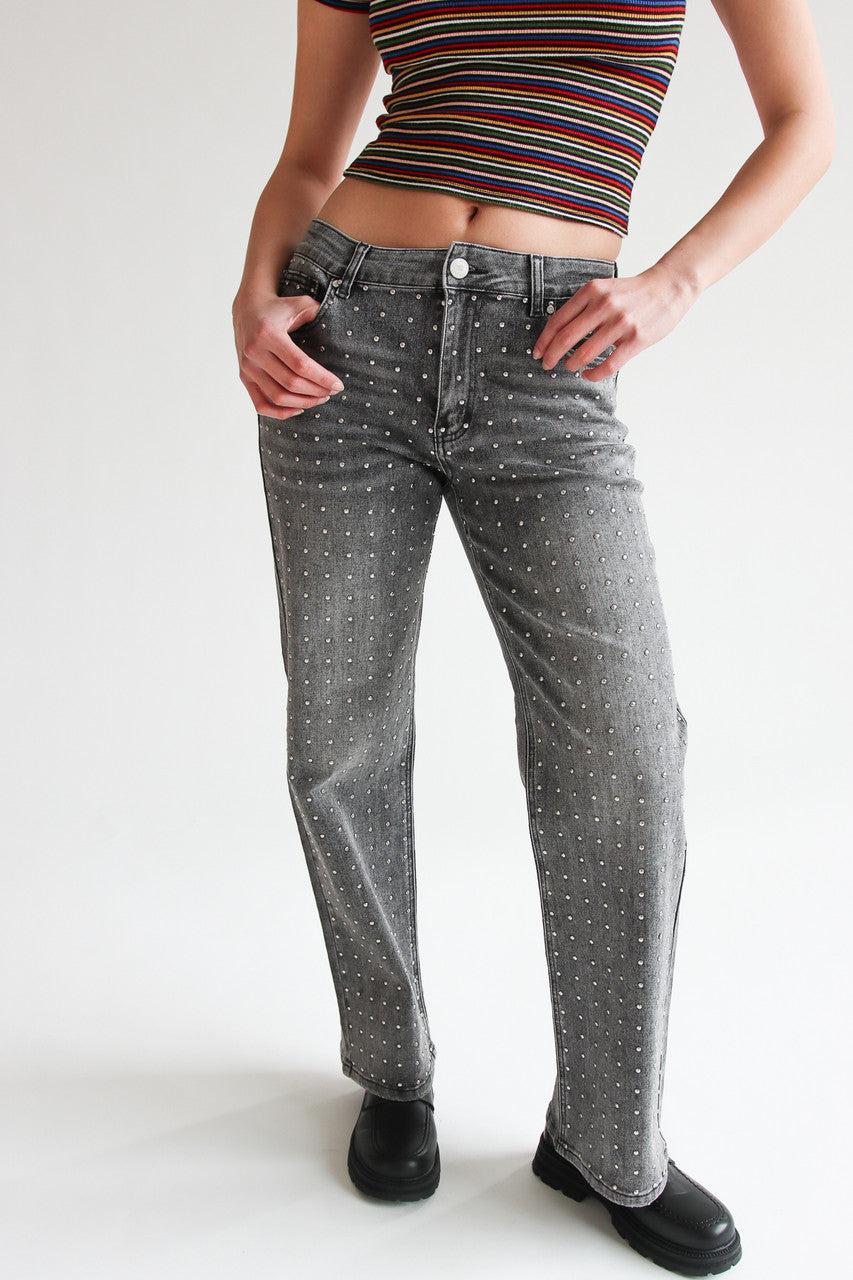 Nailhead Studded Jeans Product Image