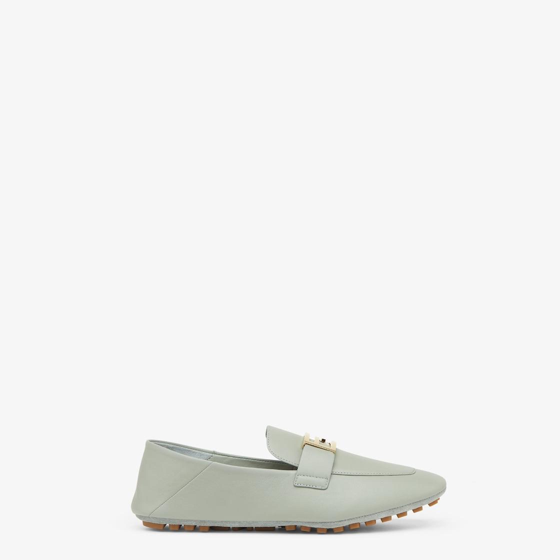 BaguetteMatcha green leather loafers Product Image