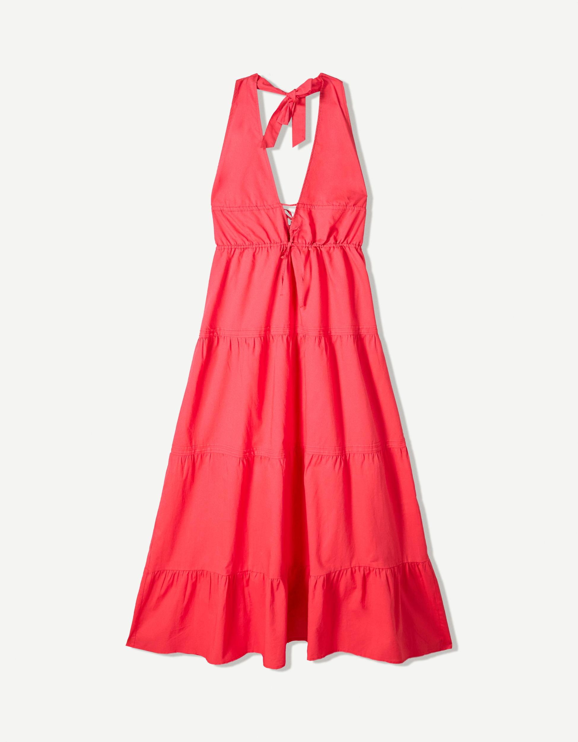Halterneck midi dress Product Image