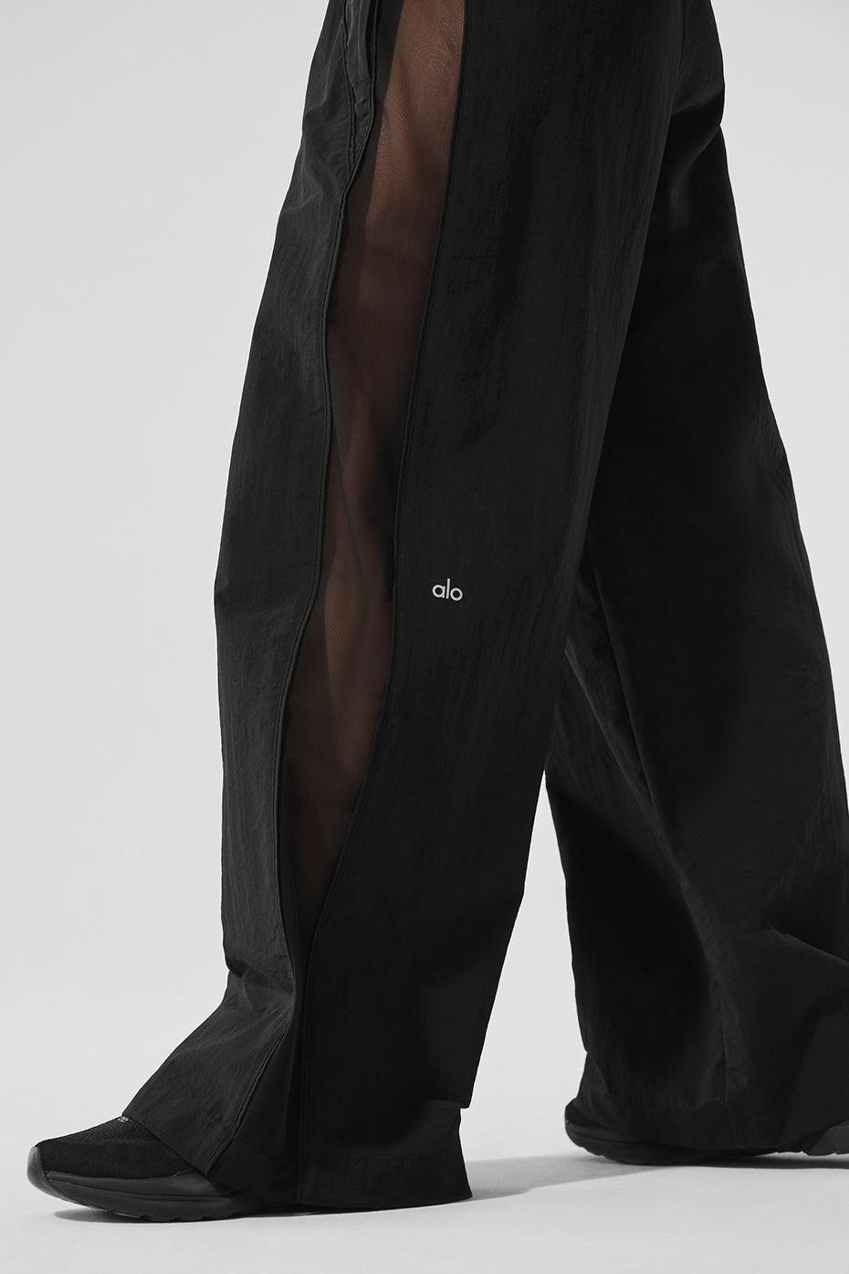 High-Waist Origin Wide Leg Track Pant - Black Product Image