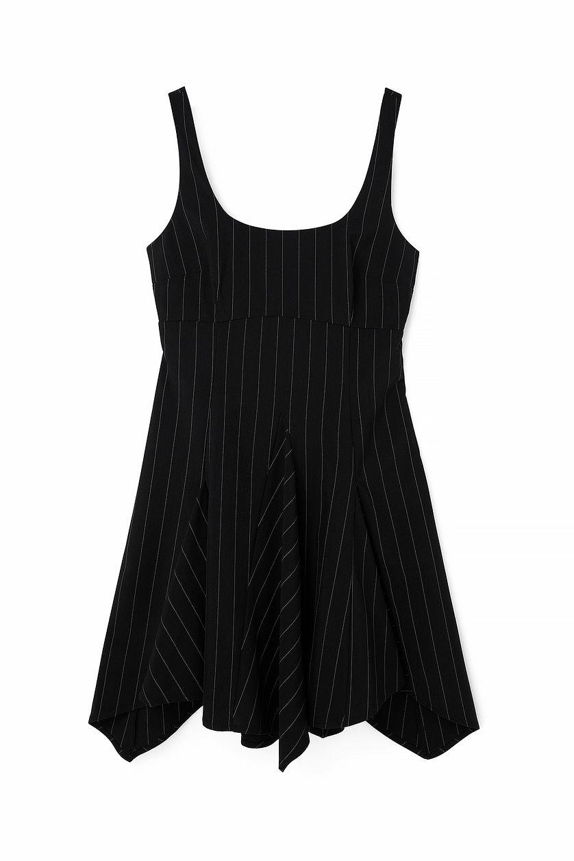 Pinstripe Hankerchief Mini Dress Product Image