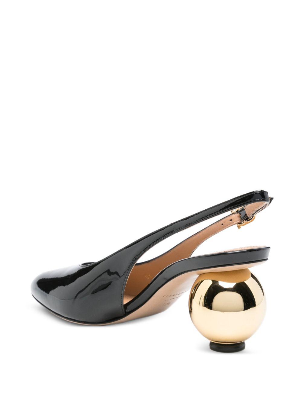 65mm leather heeled pumps Product Image