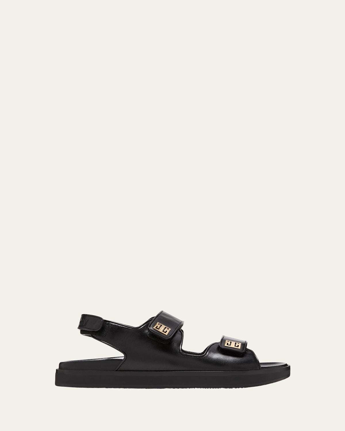 4G Leather Strap Flat Sandals Product Image