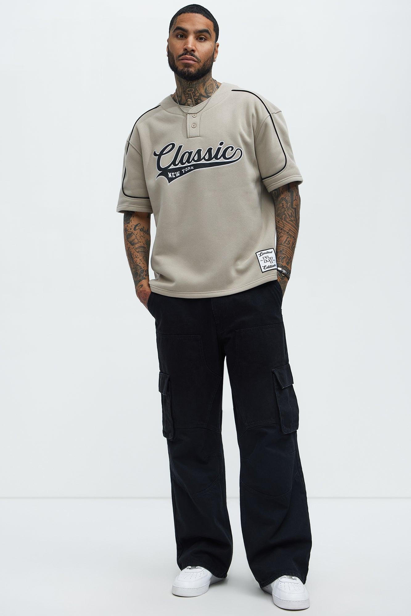 Classic New York Short Sleeve Henley - Stone Product Image