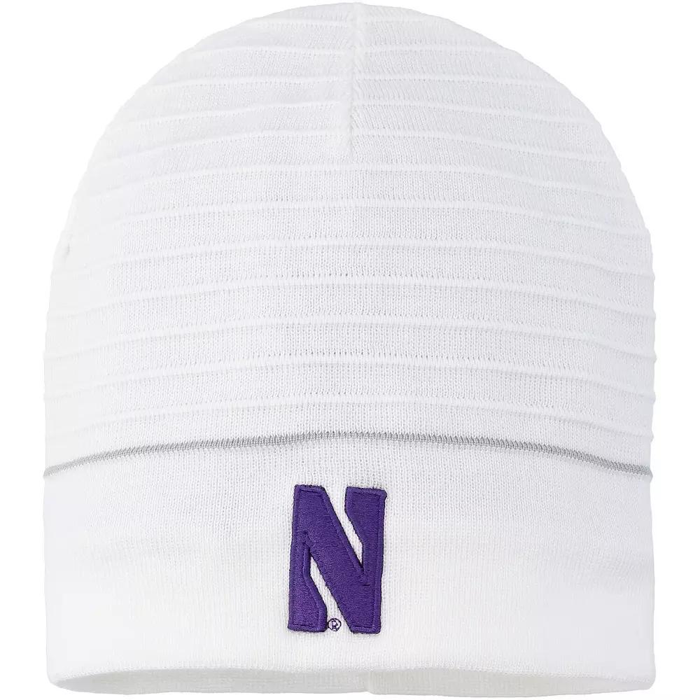 Men's Under Armour White Northwestern Wildcats 2022 Sideline Lifestyle CGI Performance Beanie Product Image