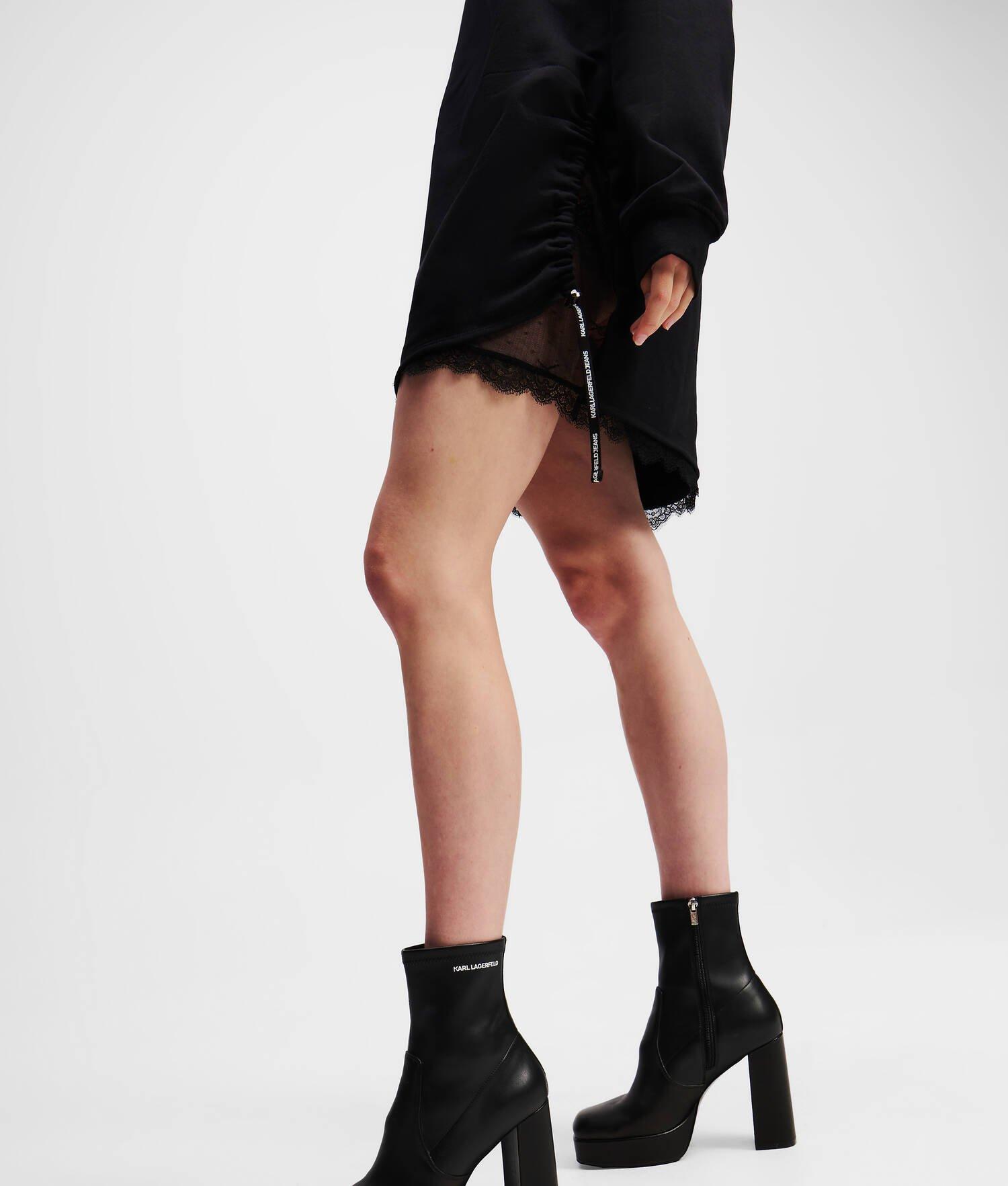 LACE DETAIL SWEAT DRESS Product Image