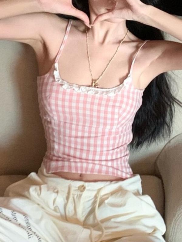 Plaid Print Cami Top Product Image