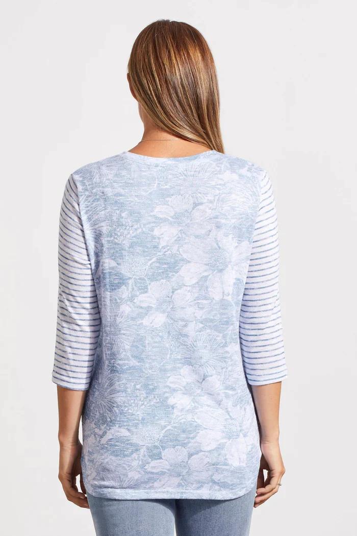 3/4 sleeve crew neck top Product Image