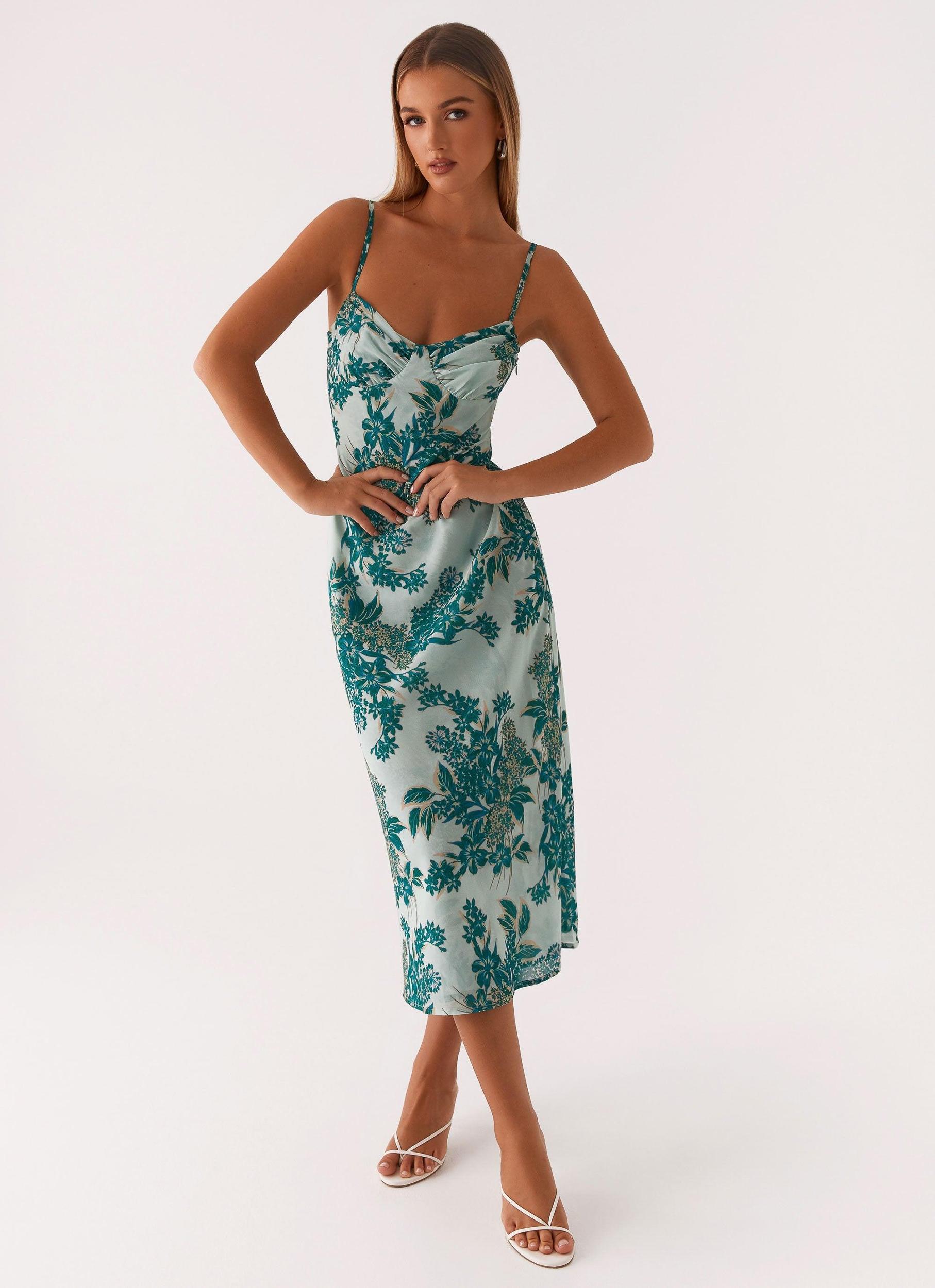 Love Song Midi Dress - Cloud Nine Floral Product Image