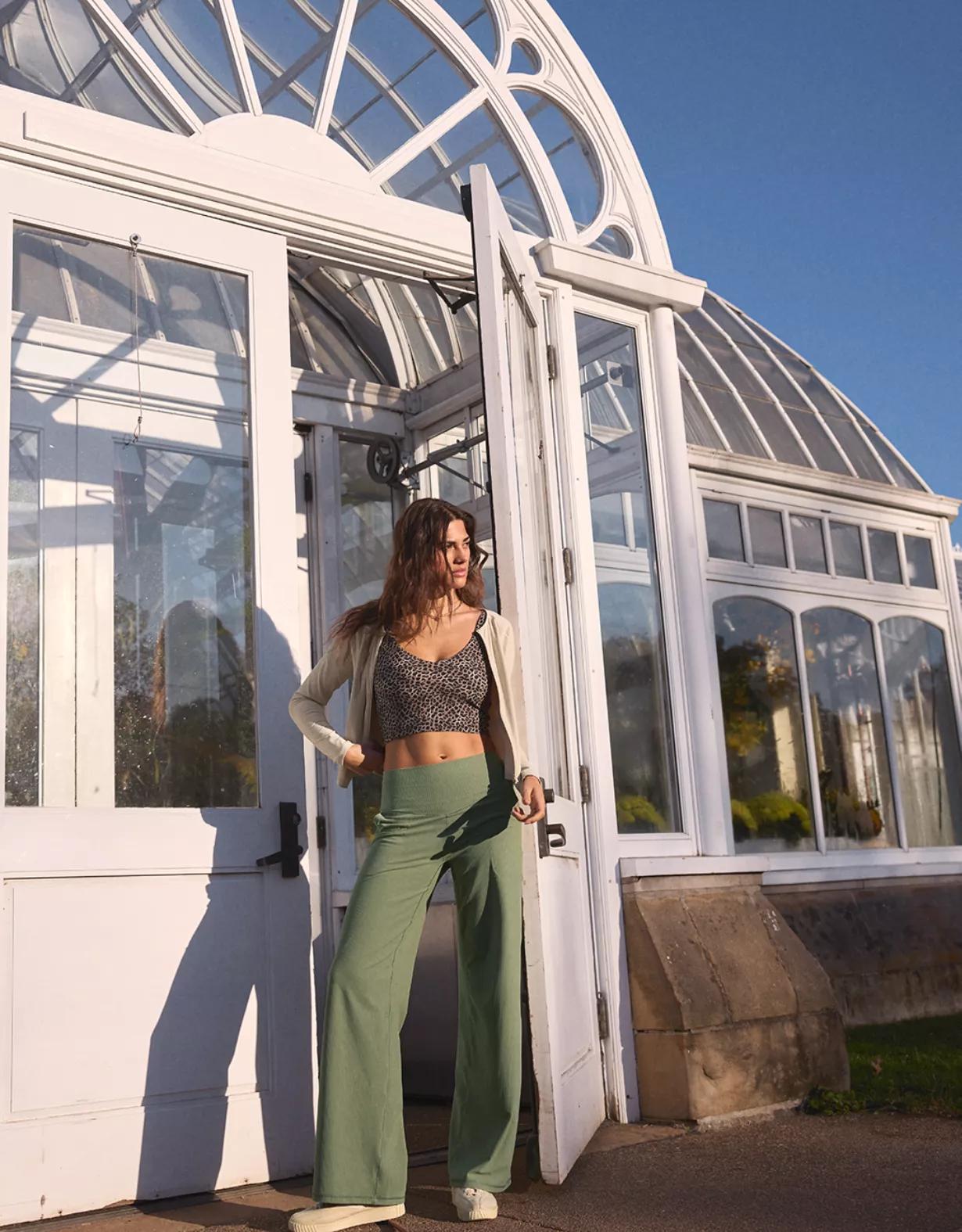 OFFLINE By Aerie Real Me XTRA High Waisted Ribbed Trouser Product Image