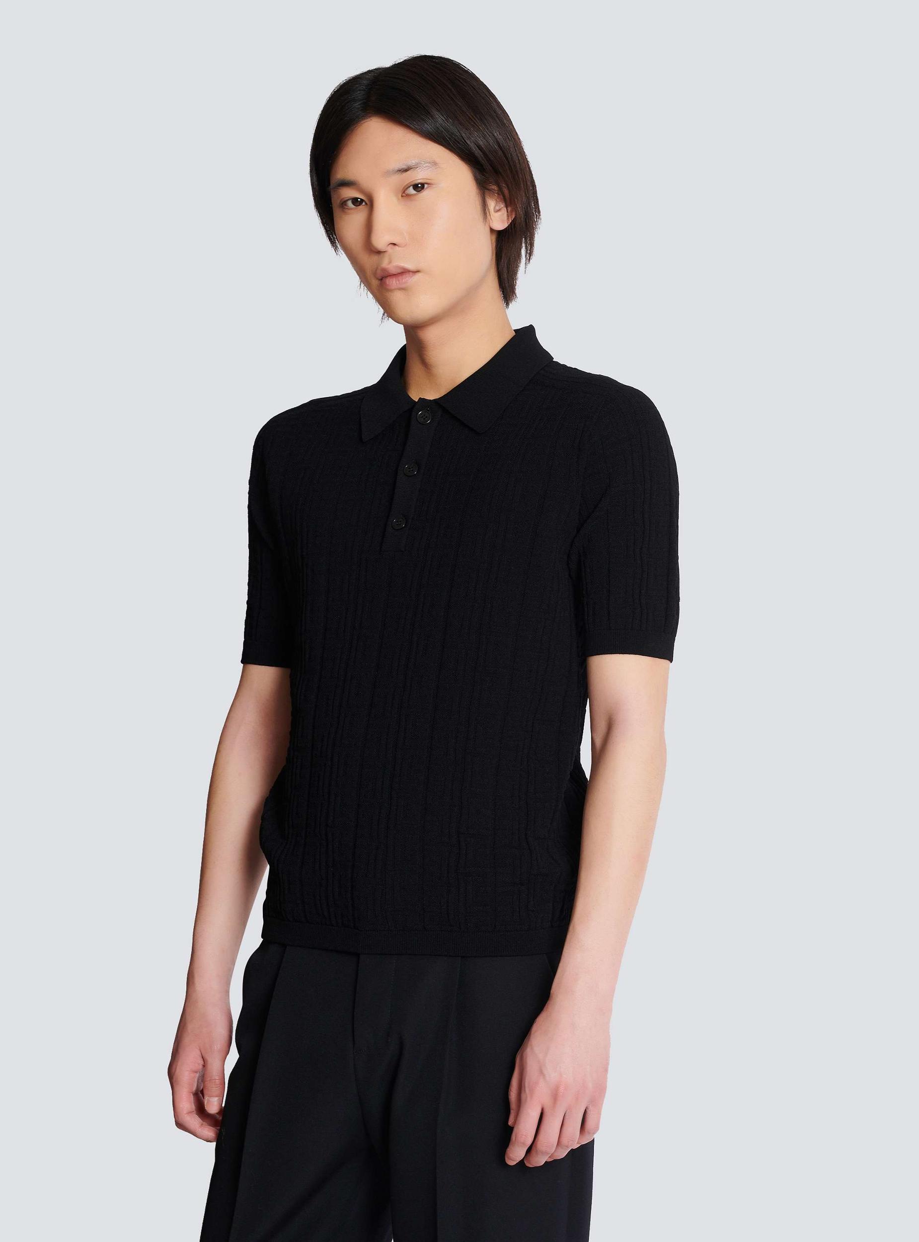 Monogram knit polo shirt Product Image