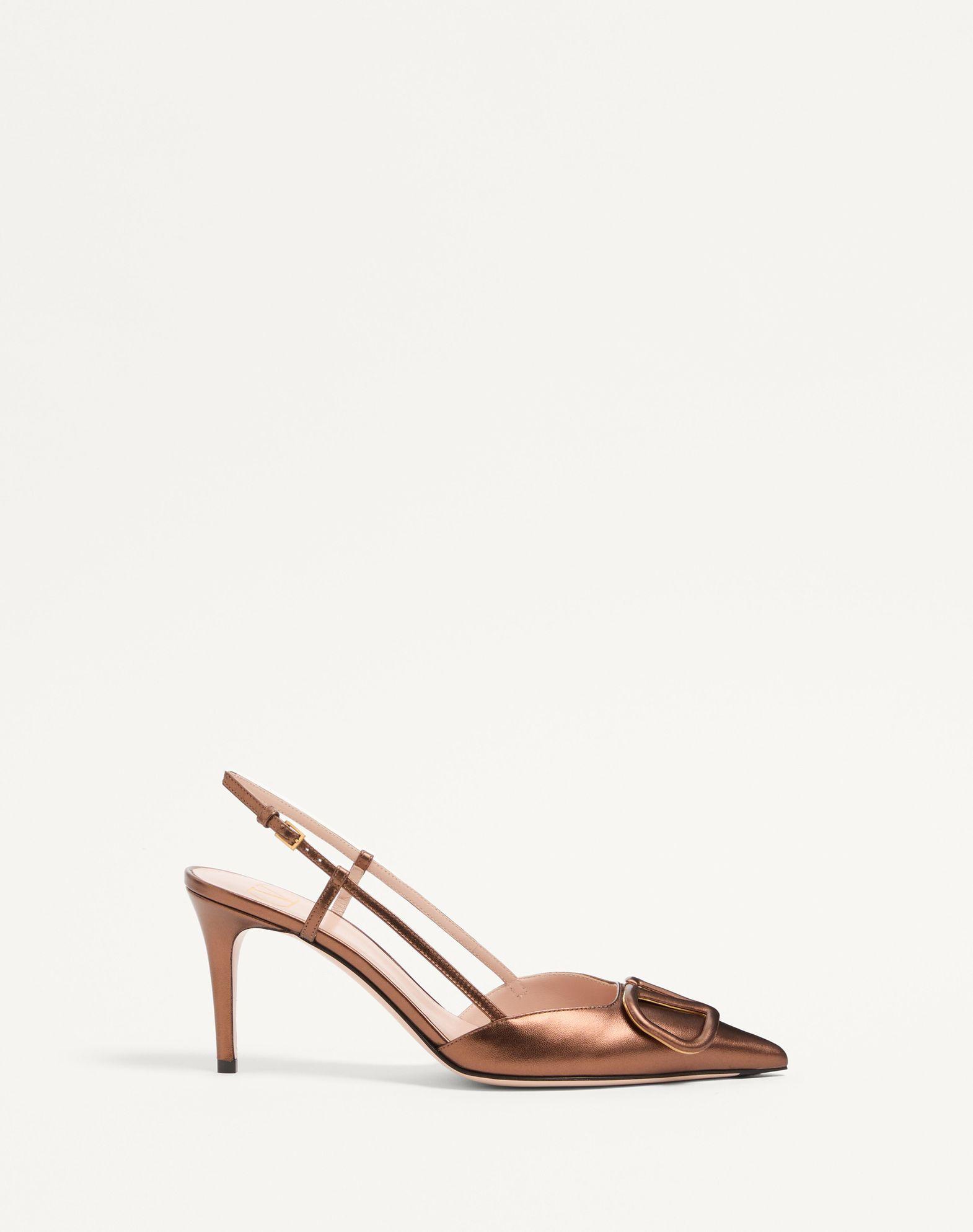 Vlogo Signature Slingback Pump In Laminated Nappa Leather 80Mm Product Image