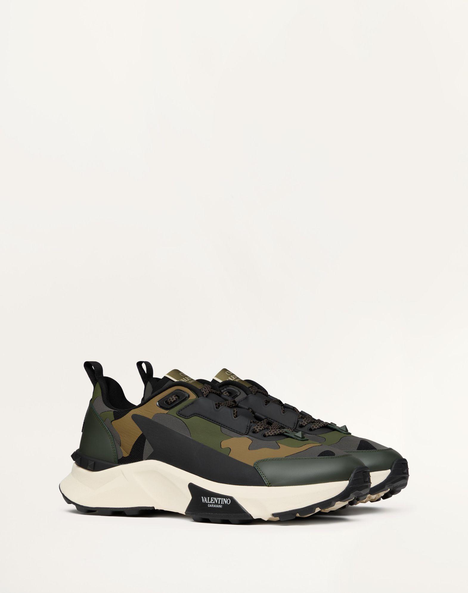 Low Top True Act Camouflage Sneaker In Rubberized Fabric Product Image