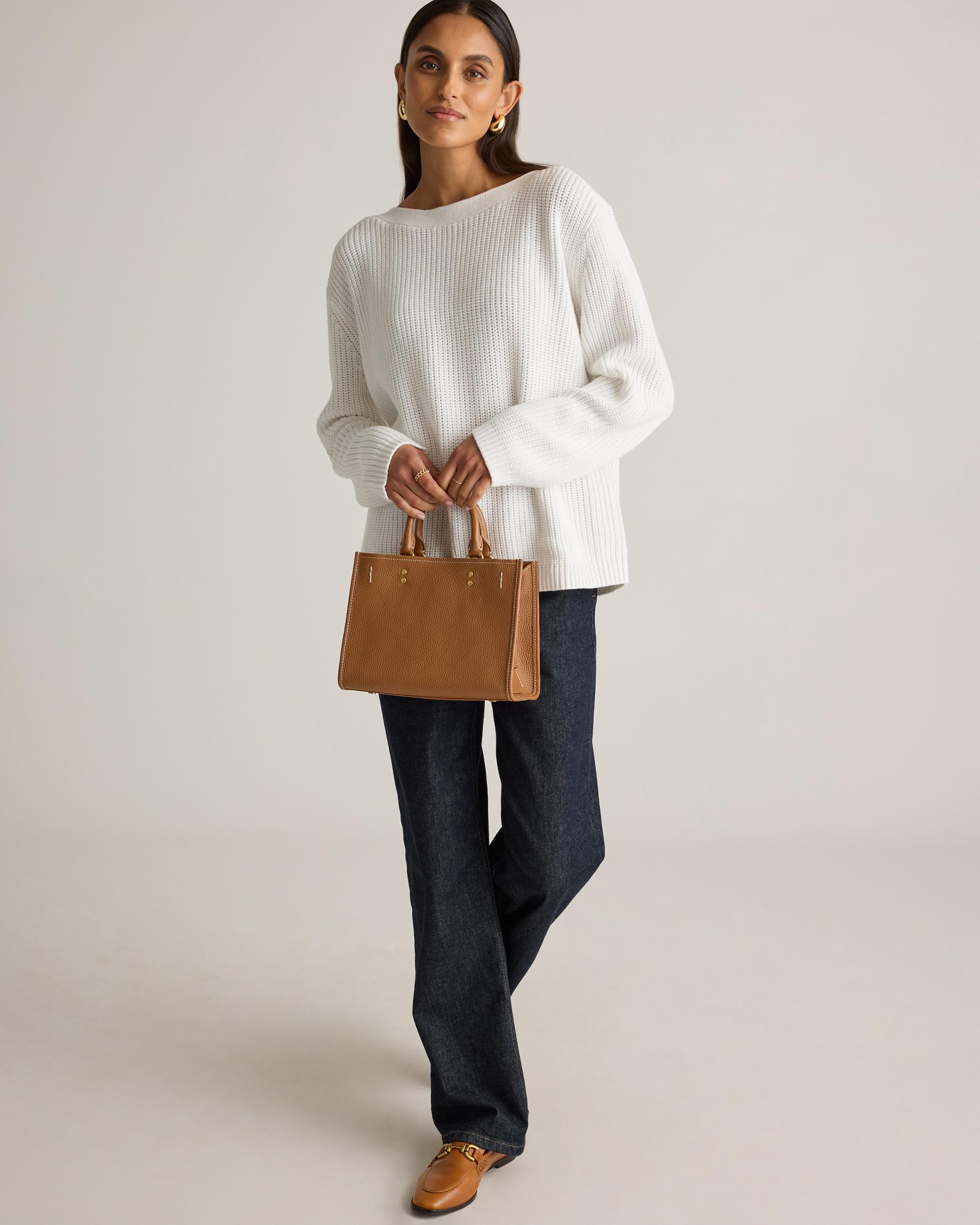 Quince | Women's Fisherman Boatneck Sweater Organic Cotton Product Image