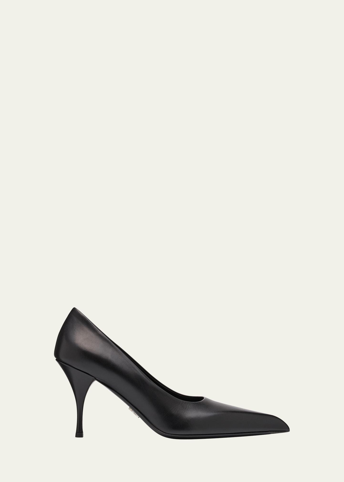 Calfskin Leather Stiletto Pumps Product Image
