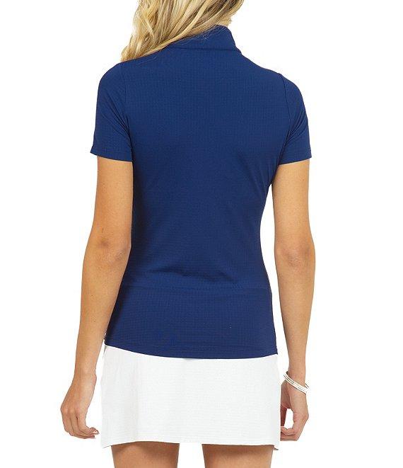 IBKUL Essential Solids Short Sleeve Quarter Zip Top Product Image