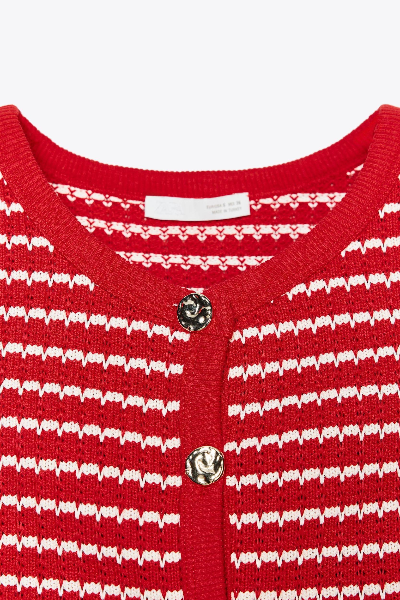 BUTTONED JACQUARD VEST TOP Product Image