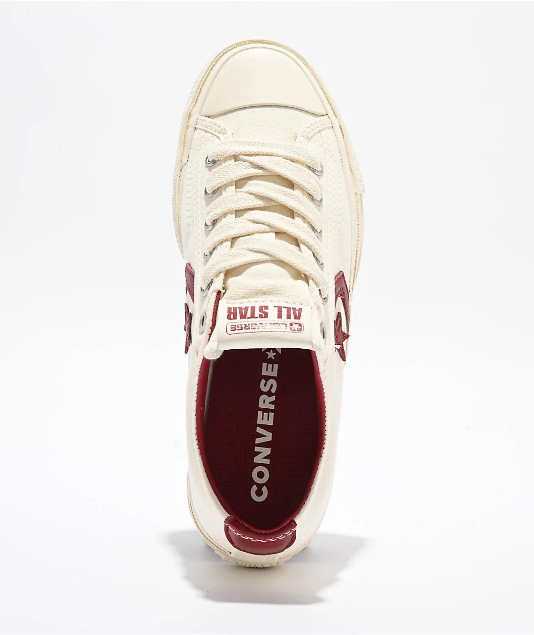 Converse Star Player 76 Egret & Park Red Shoes Product Image