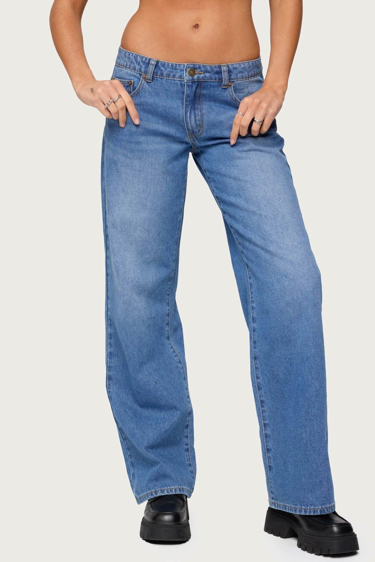 Nikoletta Low Rise Straight Leg Jeans Product Image