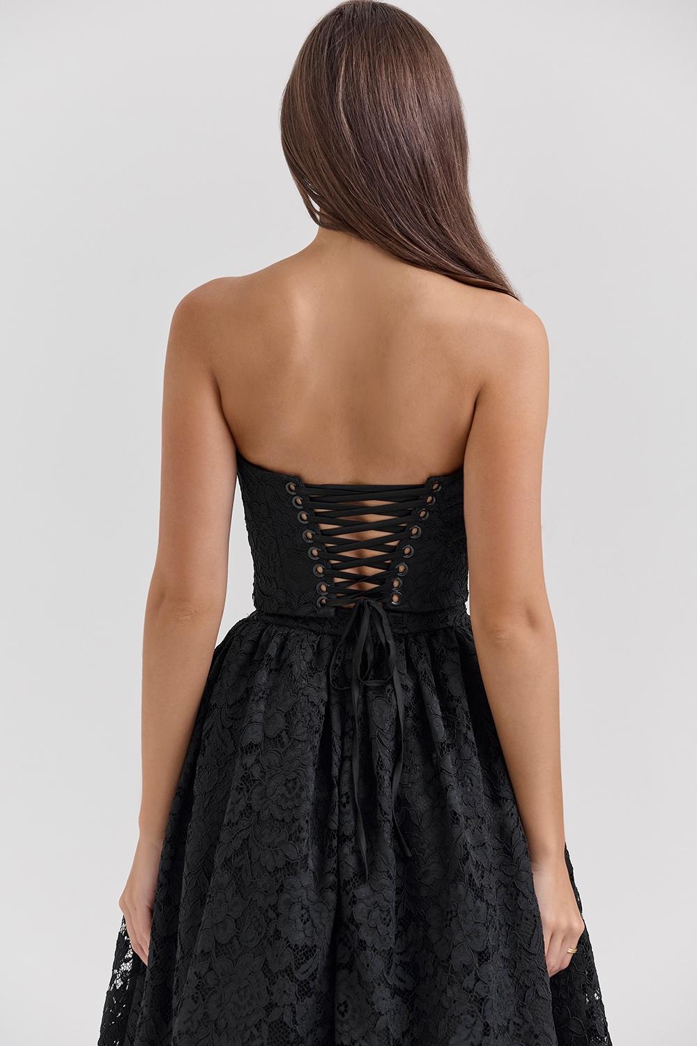 Duchess  black lace corset, skirt and bolero - sale Product Image