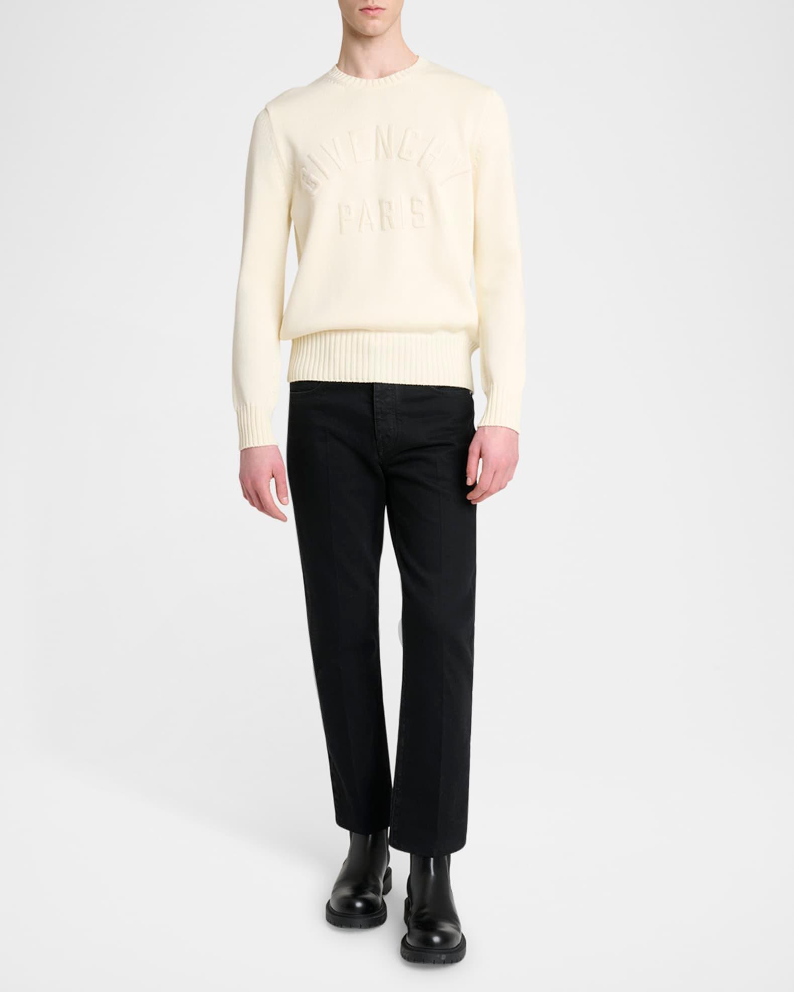 Men's Straight-Fit Black Denim Jeans Product Image