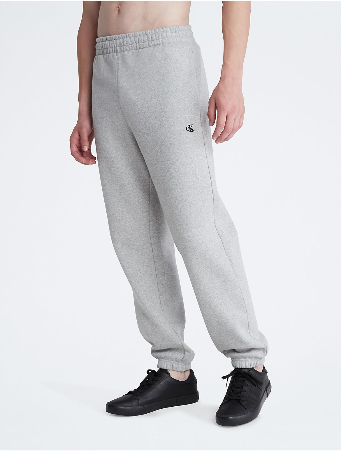 Calvin Klein Mens Archive Logo Fleece Joggers - Grey Product Image