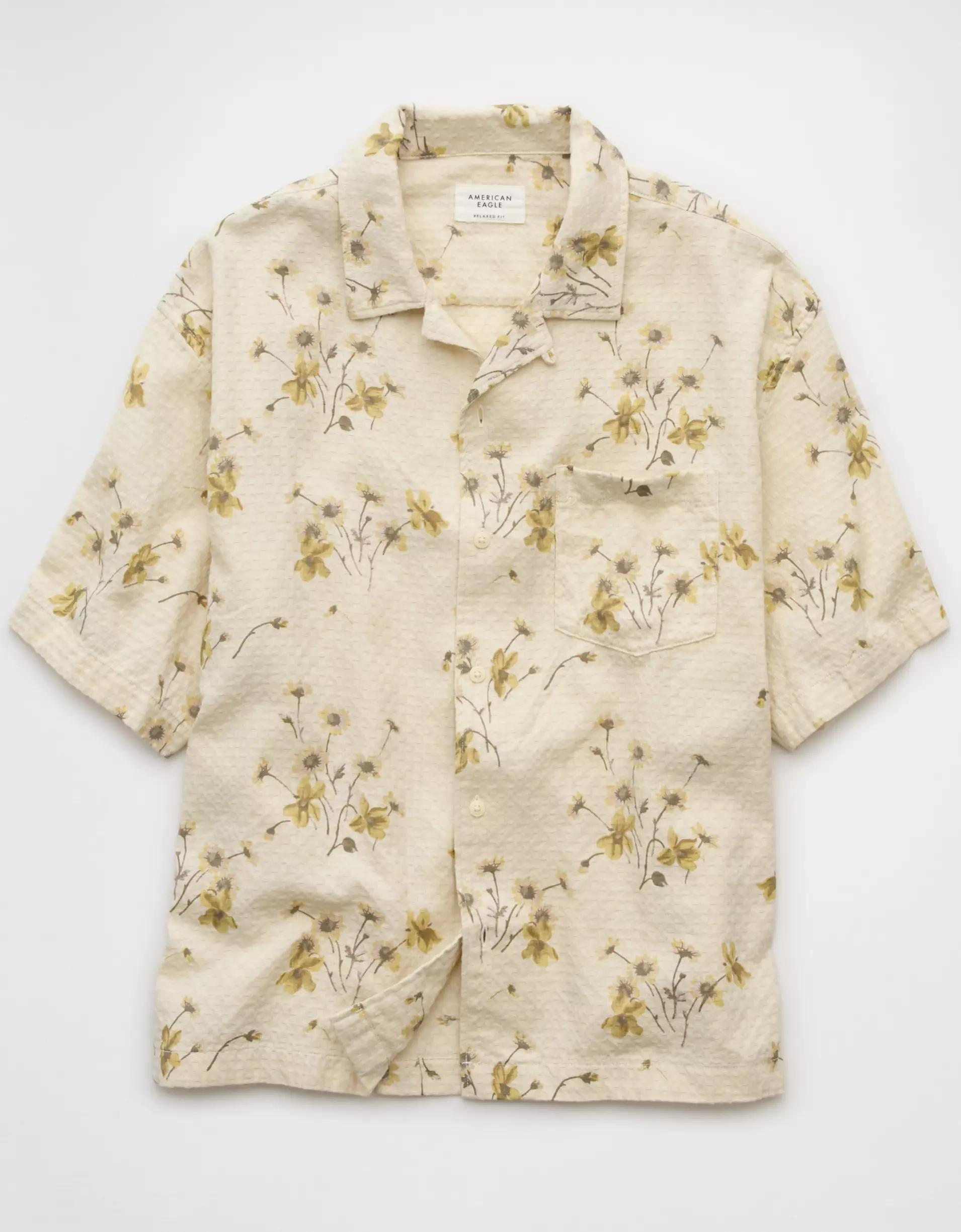 AE Poolside Floral Button-Up Shirt Product Image