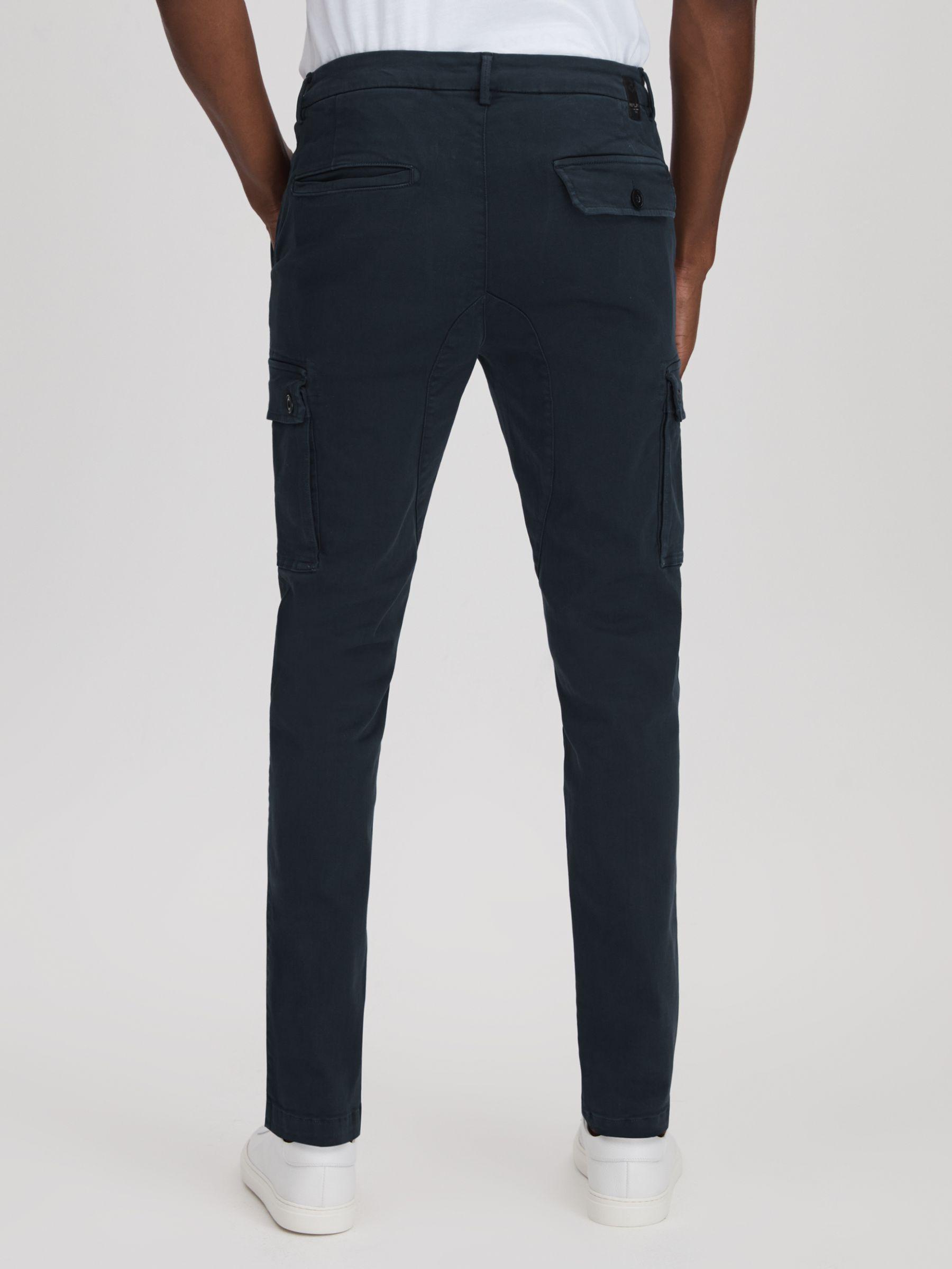 Slim Fit Cargo Trousers in Blue Product Image