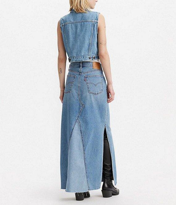 Levi's® Iconic Mid Rise Slide Slit Maxi Denim Skirt Product Image