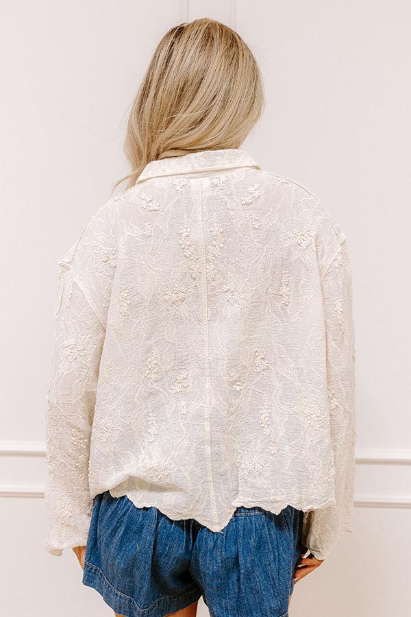 Delicate Details Embroidered Button Up Product Image