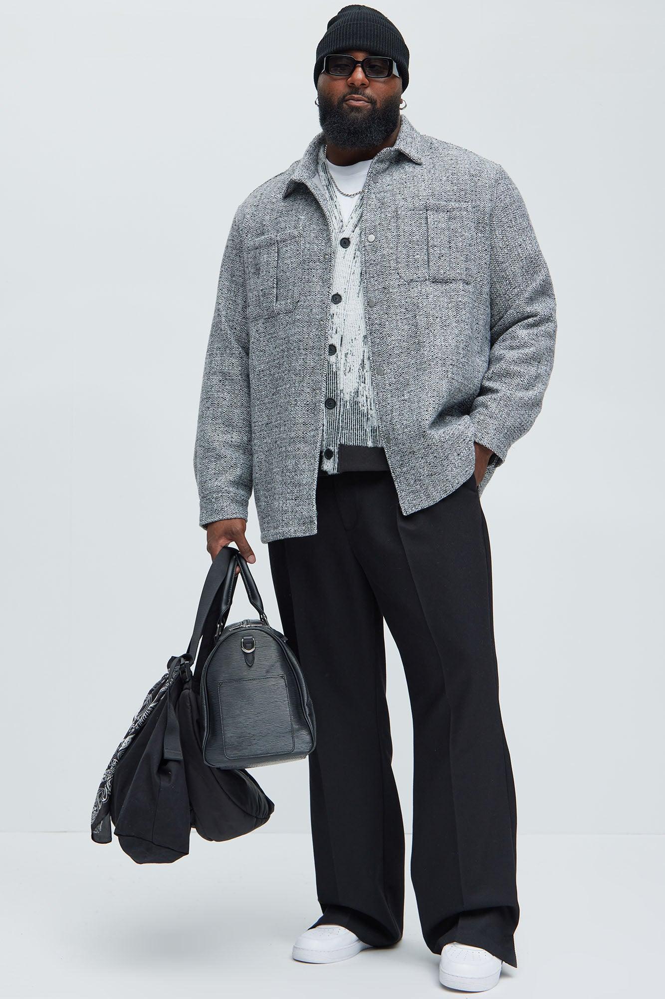 Kemp Textured Button Up Shirt - Black/combo Product Image