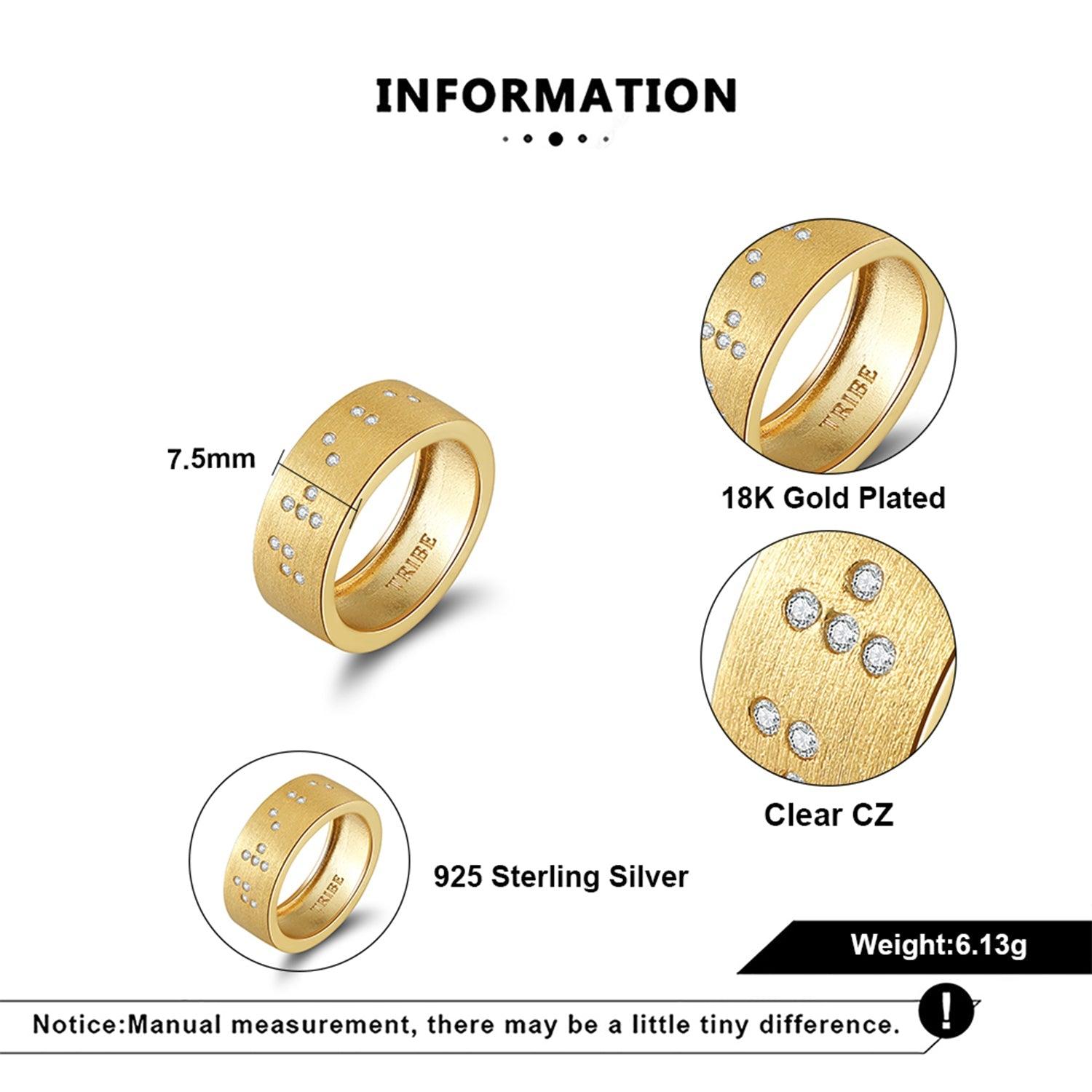 Touchstone Tribe Band Ring Brushed Gold Product Image