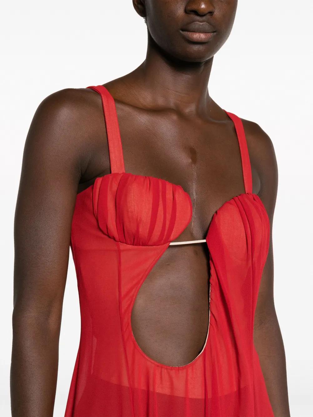 cut-out tulle minidress Product Image