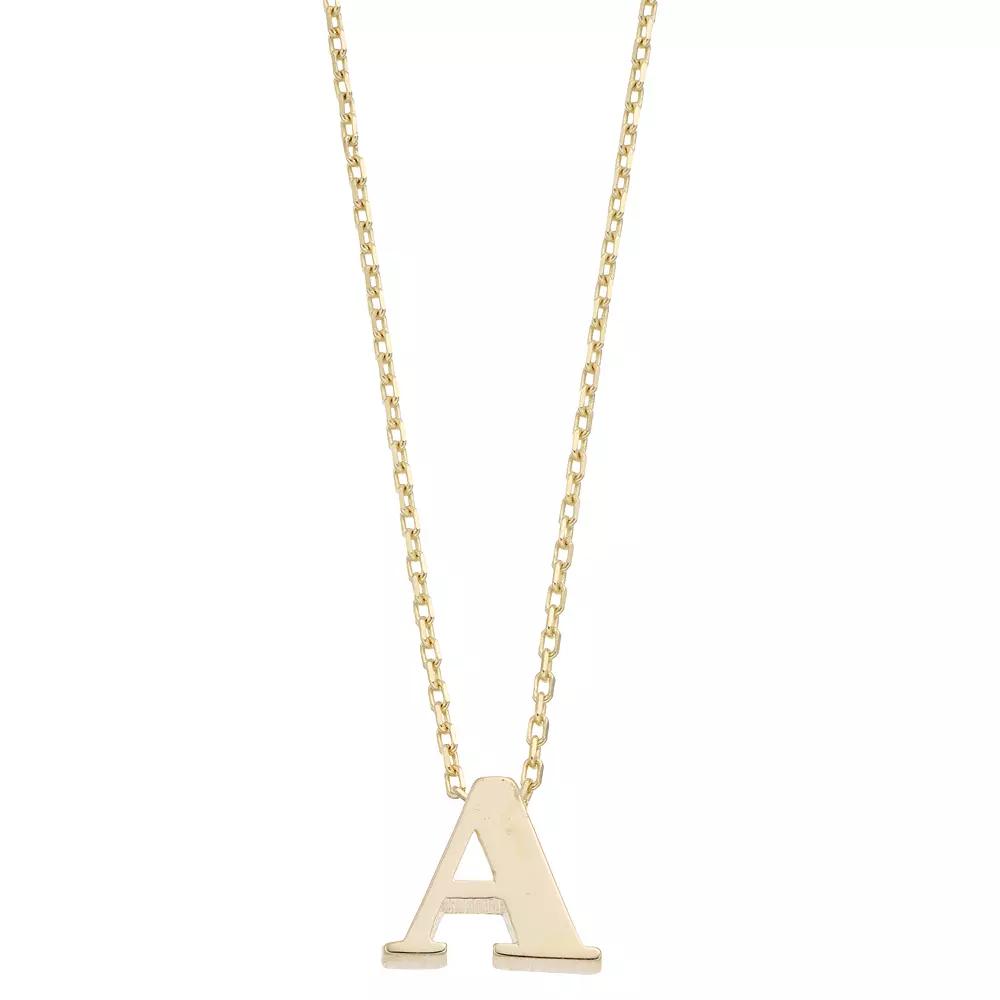 Au Naturale 14k Gold Initial Pendant Necklace, Women's,  Product Image