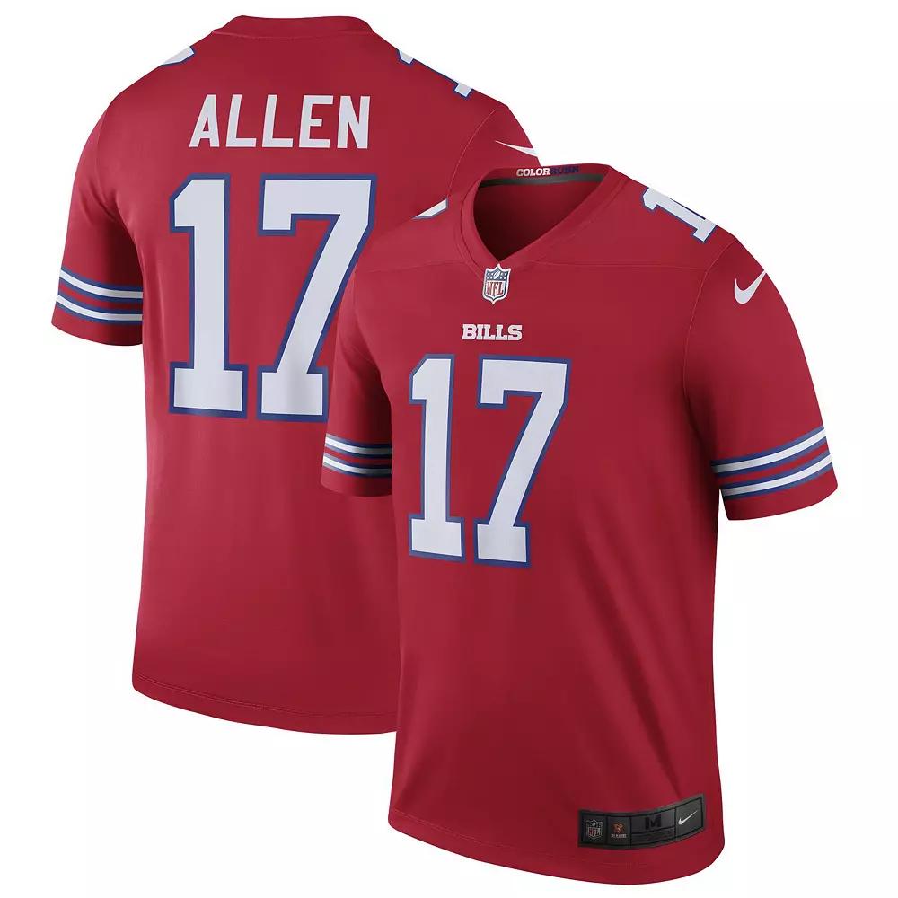 Men's Nike Josh Allen Red Buffalo Bills Color Rush Legend Jersey,  Product Image