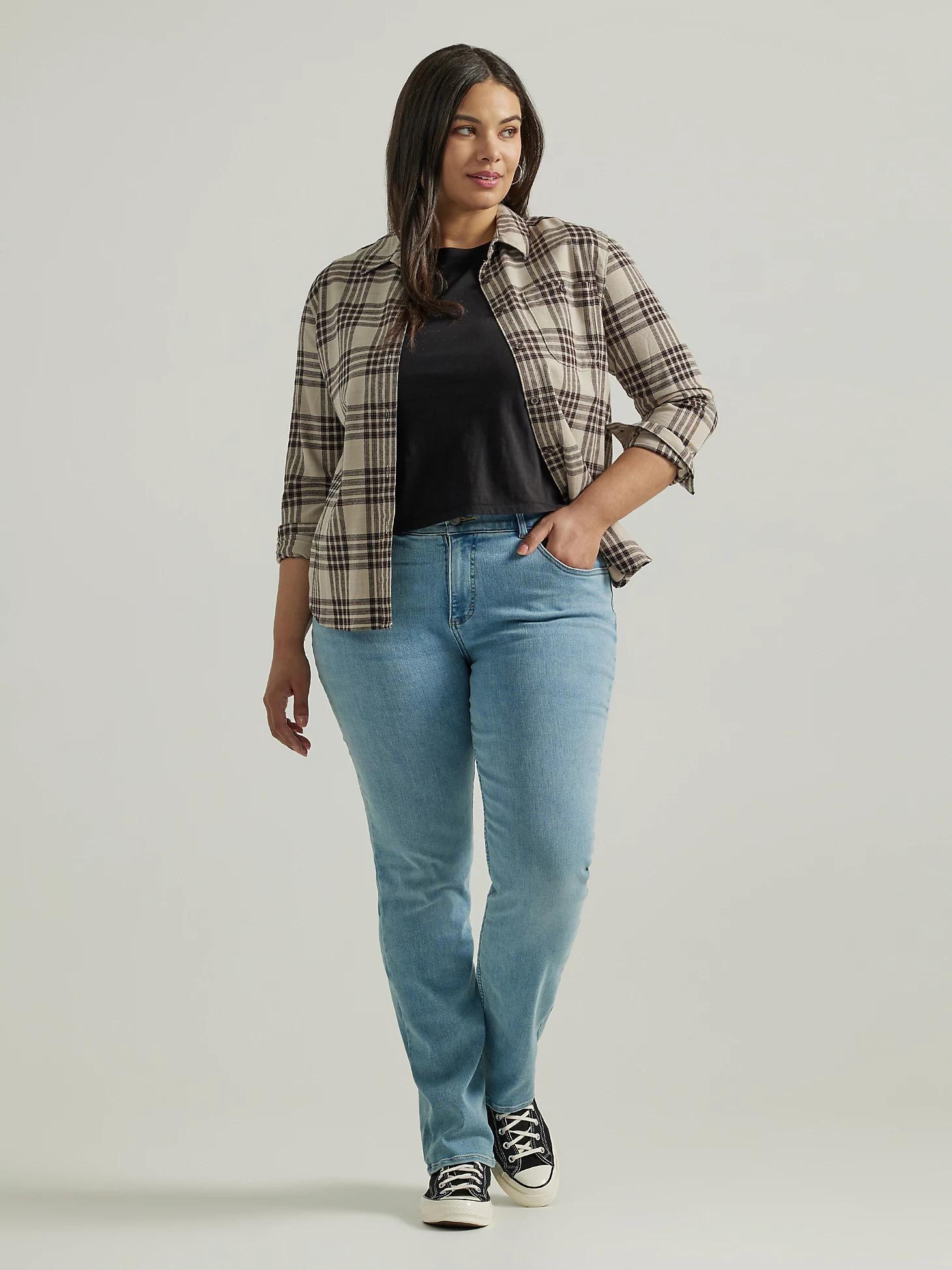 Women's Ultra Lux Comfort with Flex Motion Straight Jean (Plus) | Women's Jeans | Lee® Product Image