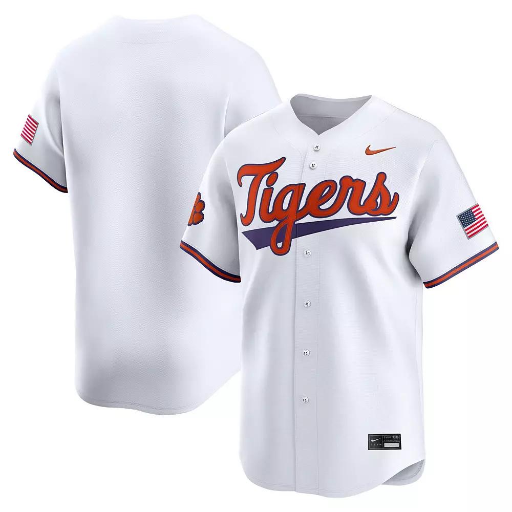 Men's Nike White Clemson Tigers College Limited Baseball Jersey,  Product Image