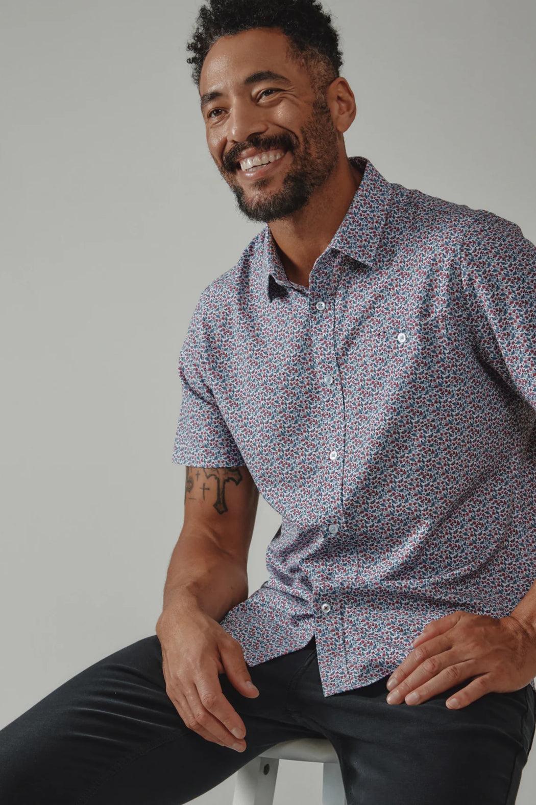 Hartley Short Sleeve Shirt- White Product Image