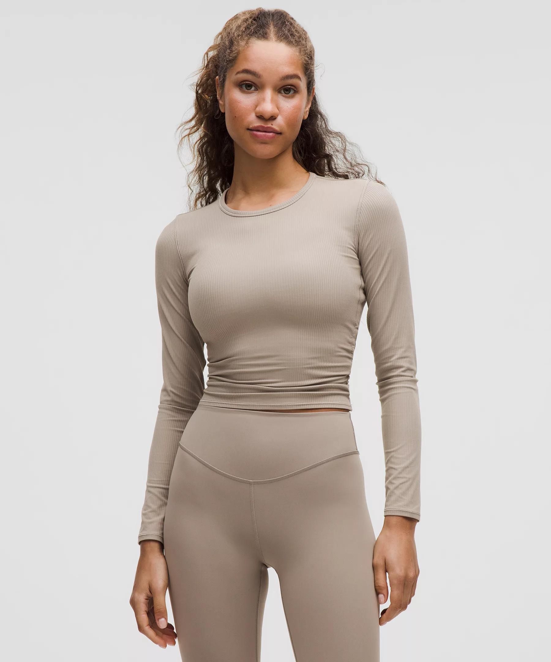 All It Takes Back-Twist Ribbed Long-Sleeve Shirt Product Image