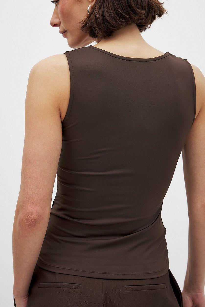 Double Folded Scoop Neck Top Product Image
