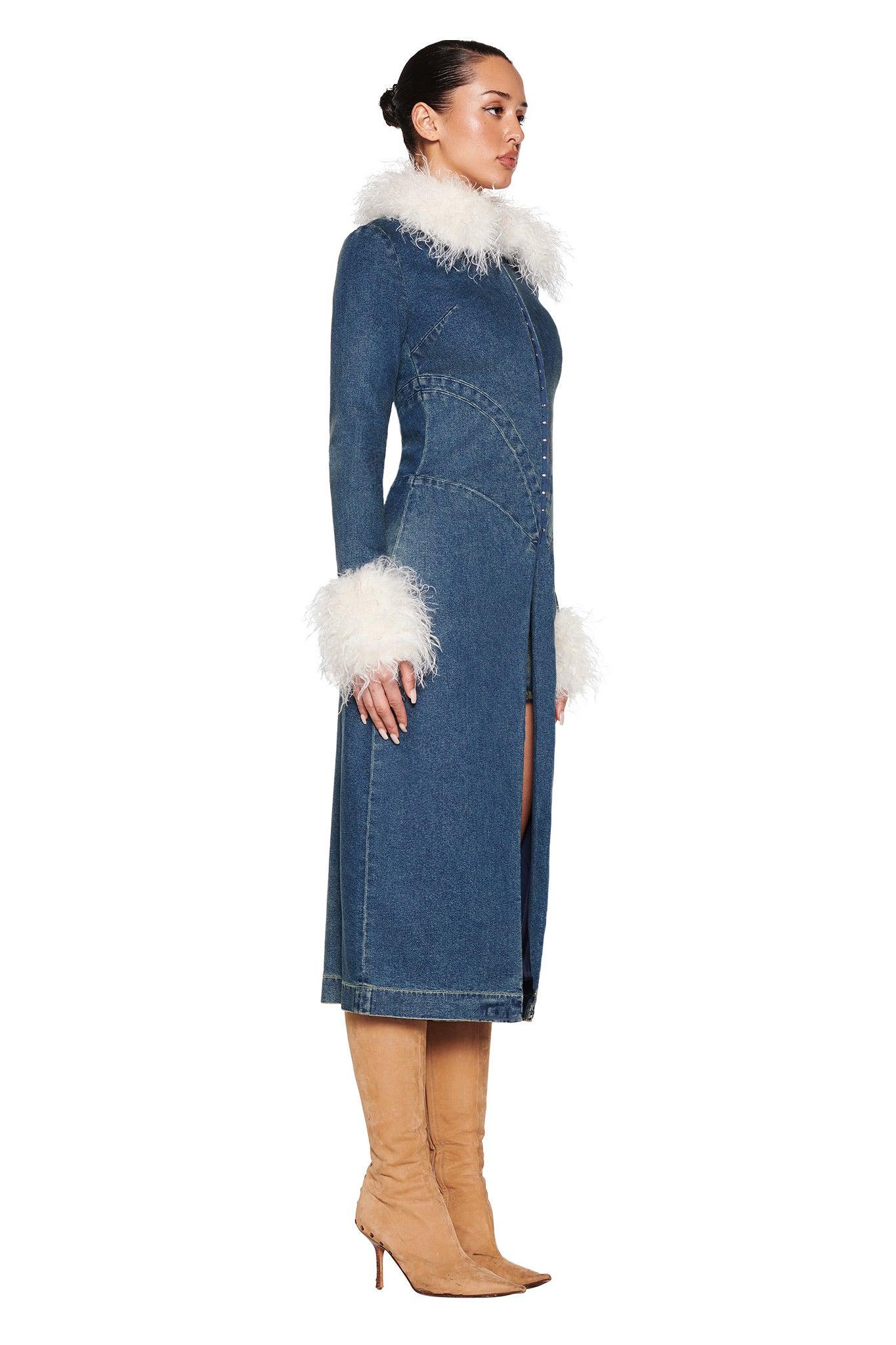 SYLVIE COAT - BLUE :  BLUE DENIM Product Image