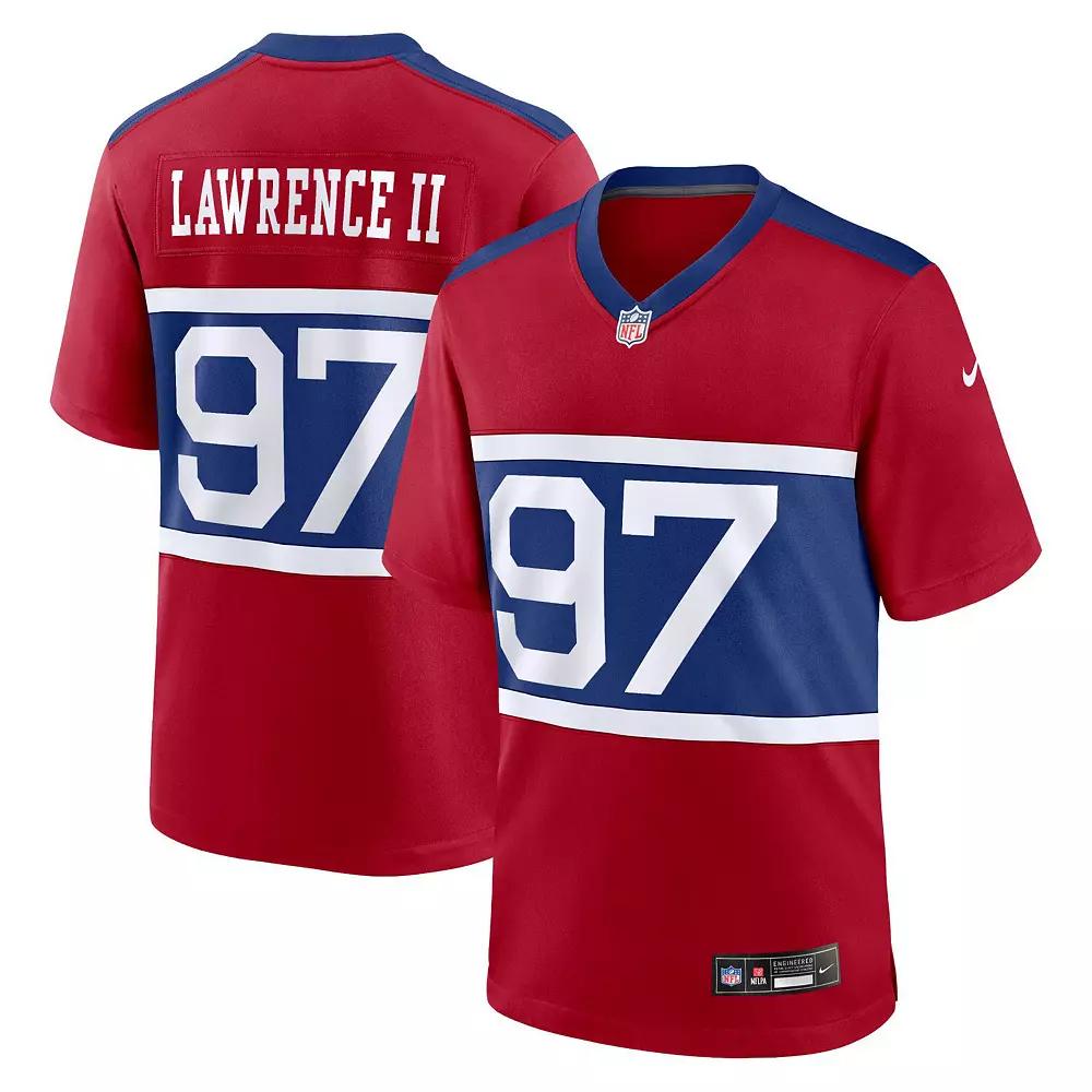 Men's Nike Dexter Lawrence II Century Red New York Giants Alternate Player Game Jersey, Size: 2XL Product Image