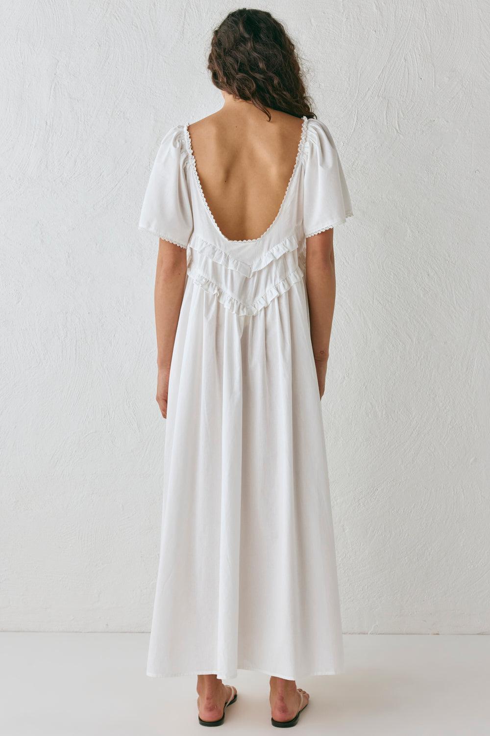 La Prairie Smock Midi Dress White Product Image