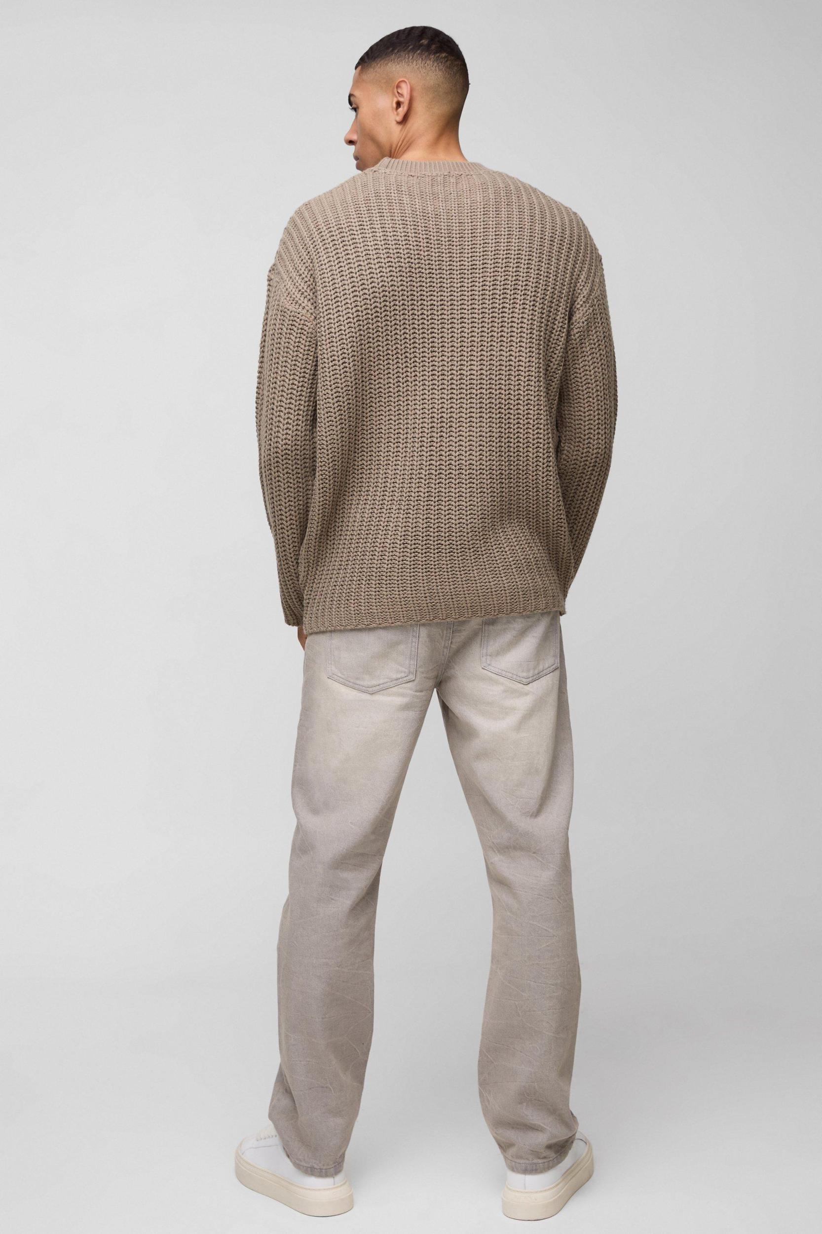 Oversized Chunky Knitted Sweater | boohooMAN USA Product Image