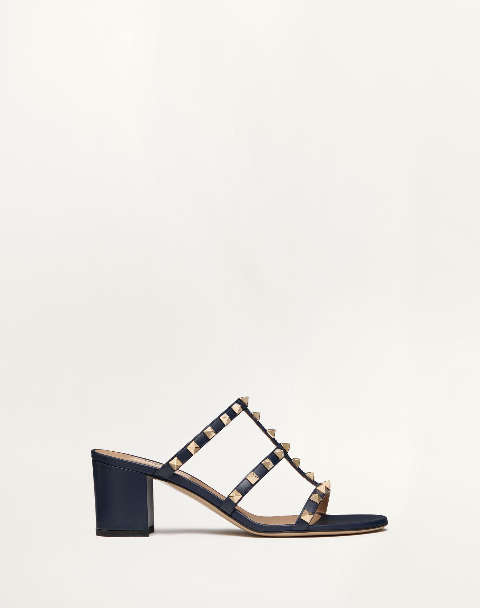 Rockstud Calfskin Leather Slide Sandal 60 Mm Product Image