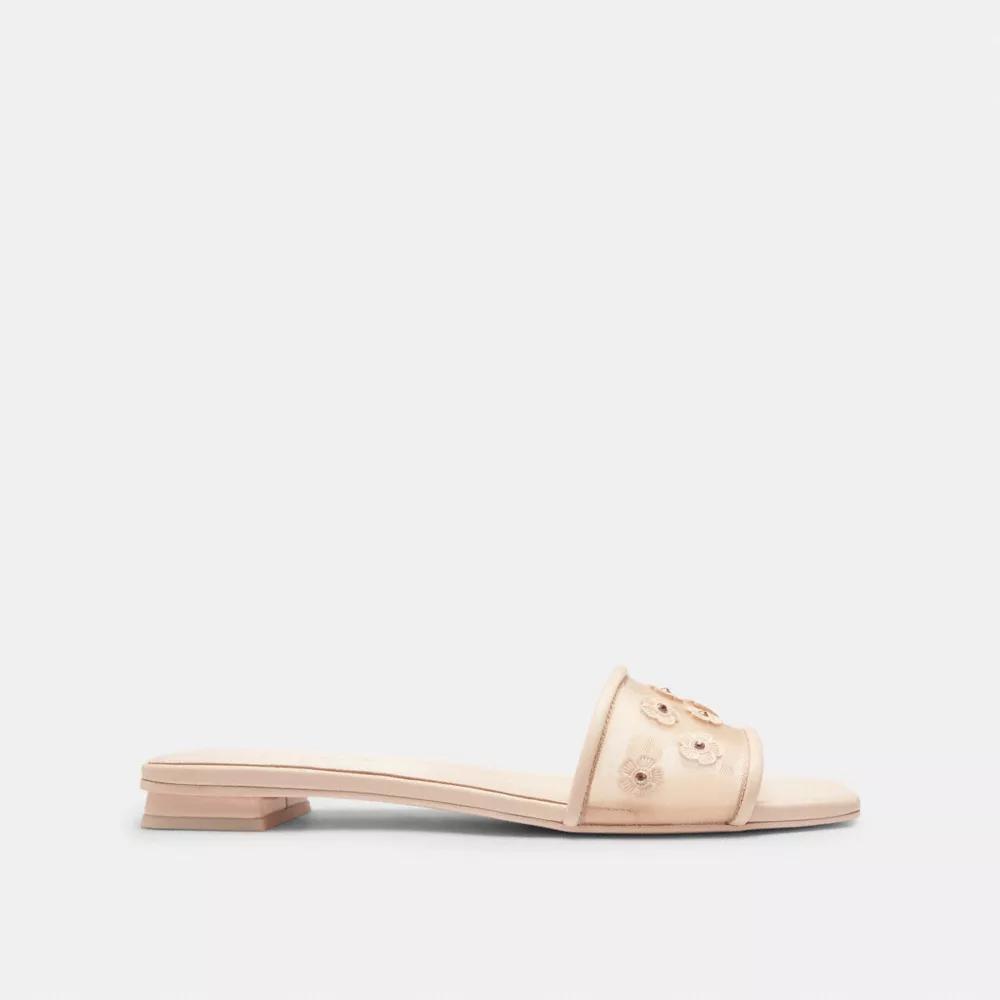 Flat Sandal With Tea Rose Product Image