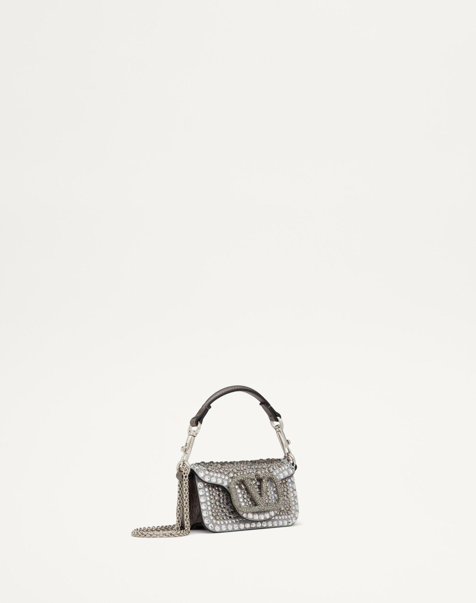 Micro Valentino Garavani Locò Chain Bag With Rhinestones Product Image