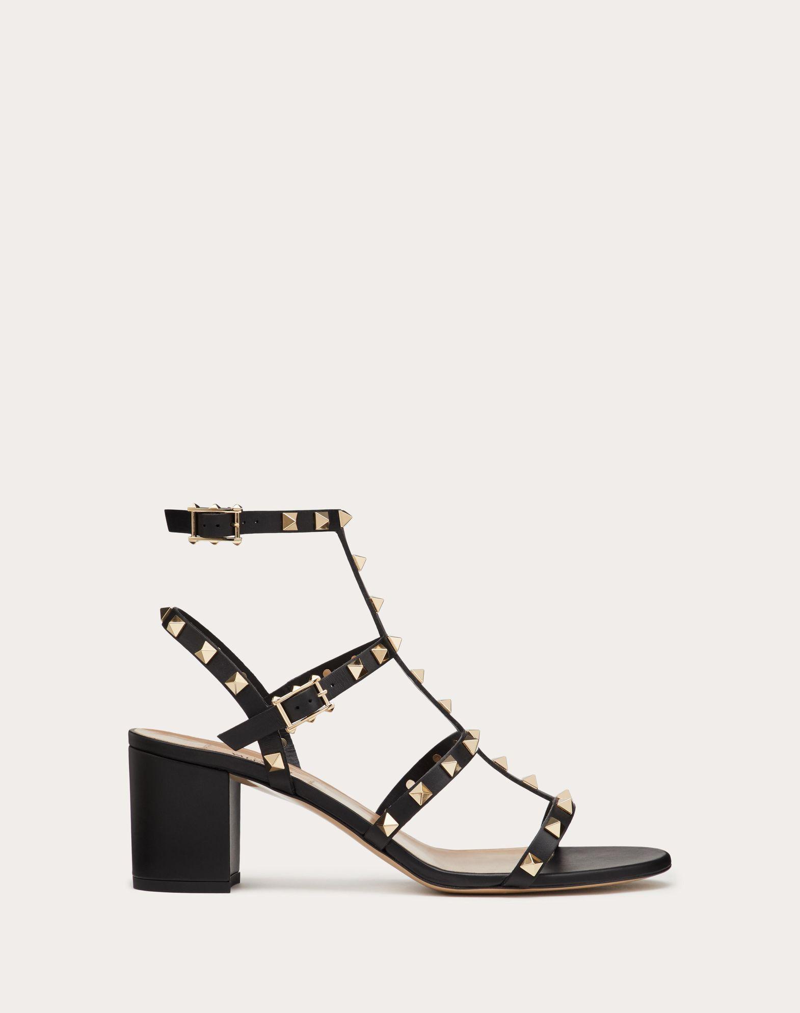 Rockstud Calfskin Ankle Strap Sandal 60 Mm Product Image